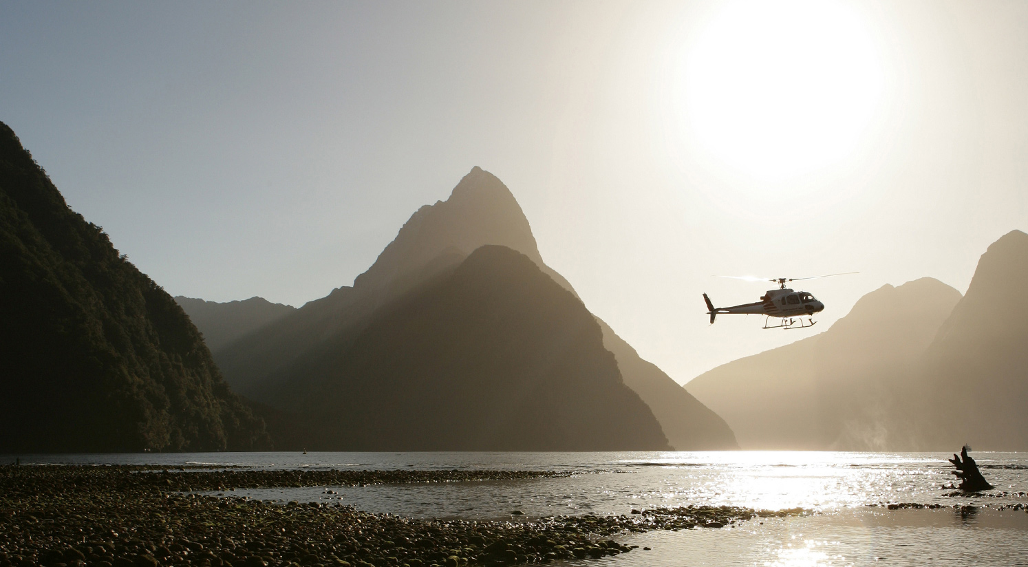 milford sound with black nz