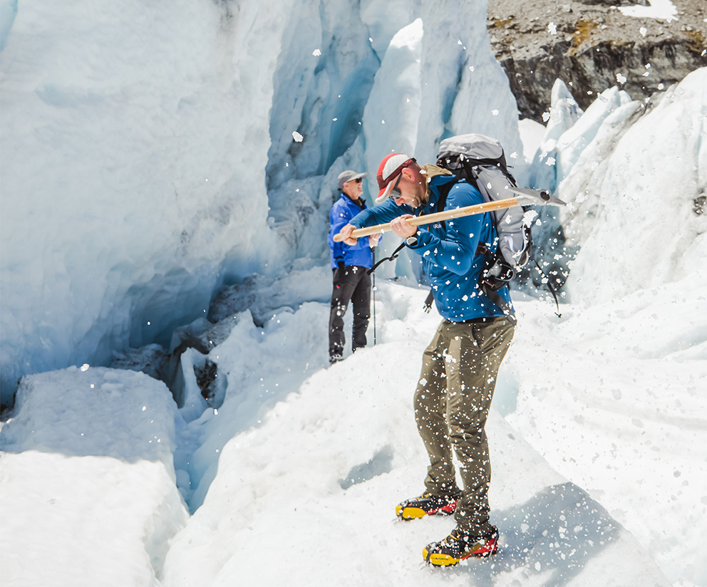 Black NZ Glacier Heli hiking